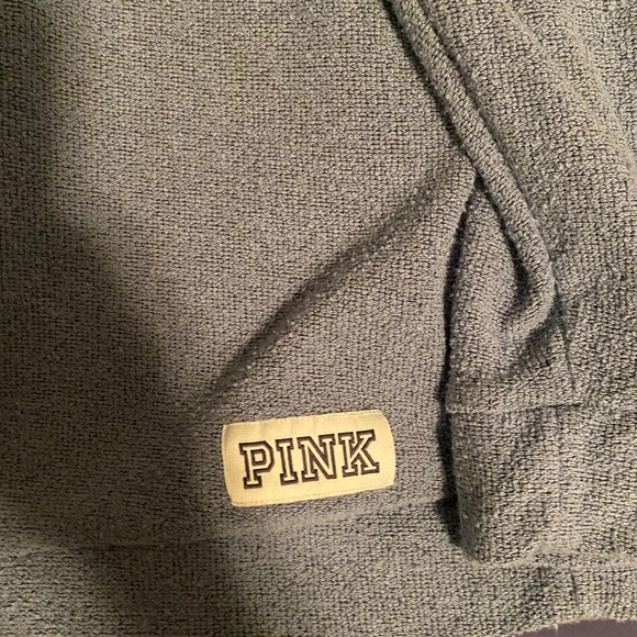 S Victoria’s Secret PINK fuzzy sweater- light blue - Picture 2 of 3